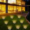 4/8 LEDs Solar Powered Buried Light Outdoor Pathway Garden Decking - Image 17