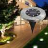 4/8 LEDs Solar Powered Buried Light Outdoor Pathway Garden Decking - Image 6