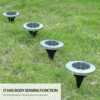 4/8 LEDs Solar Powered Buried Light Outdoor Pathway Garden Decking - Image 12