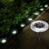 4/8 LEDs Solar Powered Buried Light Outdoor Pathway Garden Decking - Image 8