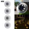 4/8 LEDs Solar Powered Buried Light Outdoor Pathway Garden Decking - Image 3