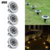 4/8 LEDs Solar Powered Buried Light Outdoor Pathway Garden Decking - Image 2