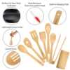Bamboo Kitchen Utensils Set 8-Pack - Wooden Cooking Utensils - Image 10