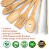 Bamboo Kitchen Utensils Set 8-Pack - Wooden Cooking Utensils - Image 4