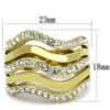 Women Stainless Steel Synthetic Crystal Rings - Image 2