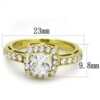 Women Stainless Steel Cubic Zirconia Rings TK1899 - Image 2