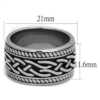 Men Stainless Steel Epoxy Rings TK2239 - Image 2