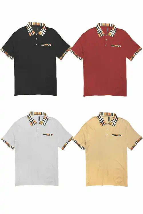 Checkered Detail Polo - Image 2