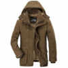 Mens Hooded Winter Parka Coat with Inner Fleece - Image 2