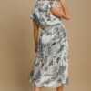 Umgee Full Size Two Tone Landscape Print Midi Dress Plus Size - Image 2