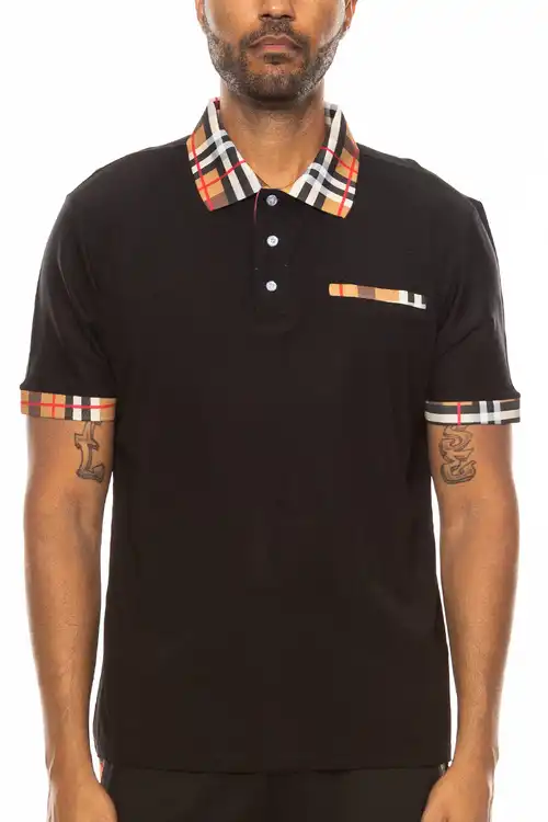 Checkered Detail Polo - Image 5