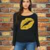 Women Off The Shoulder Lips Shirt - Image 3