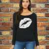 Women Off The Shoulder Lips Shirt - Image 5