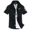 Mens Short Sleeve Military Style Shirt - Image 3
