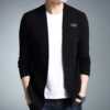 Mens Slim Fit Cardigan with Button Design - Image 3