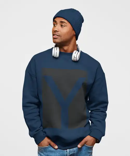 Mens Y Logo Crewneck Sweatshirt