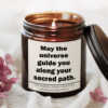 May the universe guide you along your sacred path Candle