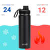 DRINCO® 22oz Stainless Steel Sport Water Bottle - Black - Image 5