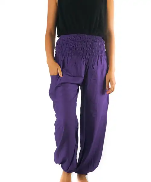 Purple Women Boho Pants Hippie Pants Yoga Pants Harem