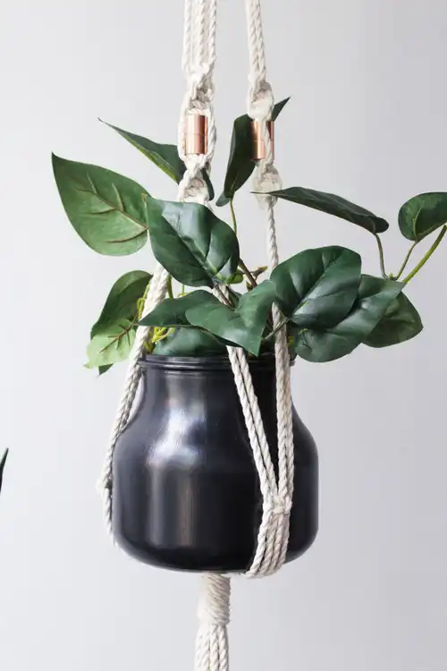 Macrame Plant Hanger, Hanging Planter, Cotton, - Image 3