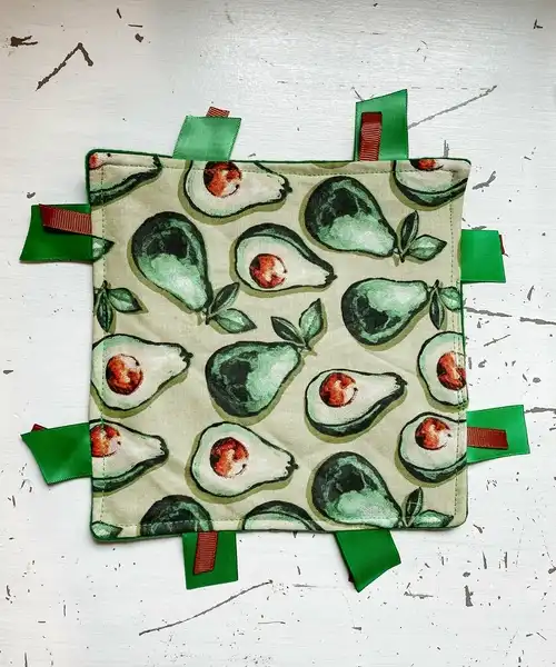avocado crinkle sensory toy for baby