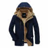 Mens Hooded Winter Parka Coat with Inner Fleece - Image 6