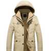 Mens Hooded Military Style Coat - Image 4