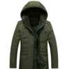 Mens Hooded Military Style Coat - Image 5