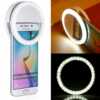 portable selfie ring clip on for mobile phone
