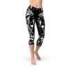 womens black magic cat capri leggings