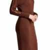 josefa asymmetric dress long sleeve convertible midi dress with