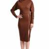 josefa asymmetric dress long sleeve convertible midi dress with