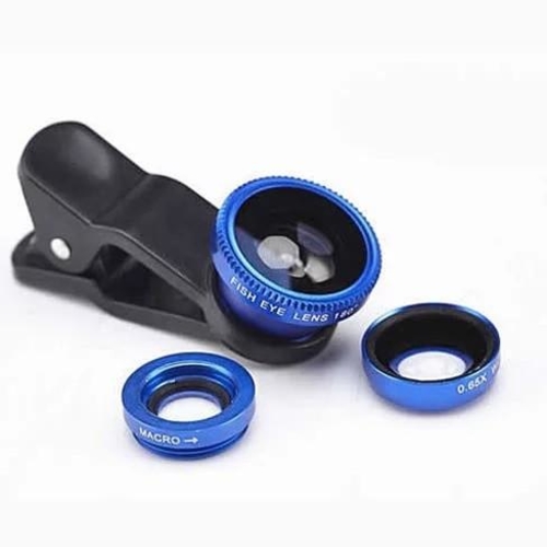 3 in 1 universal clip on smartphone camera lens 6 colors