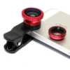 3 in 1 universal clip on smartphone camera lens 6 colors