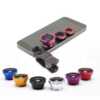 3 in 1 universal clip on smartphone camera lens 6 colors