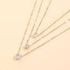 zircon necklace multi layer five pointed star love water drop pendant