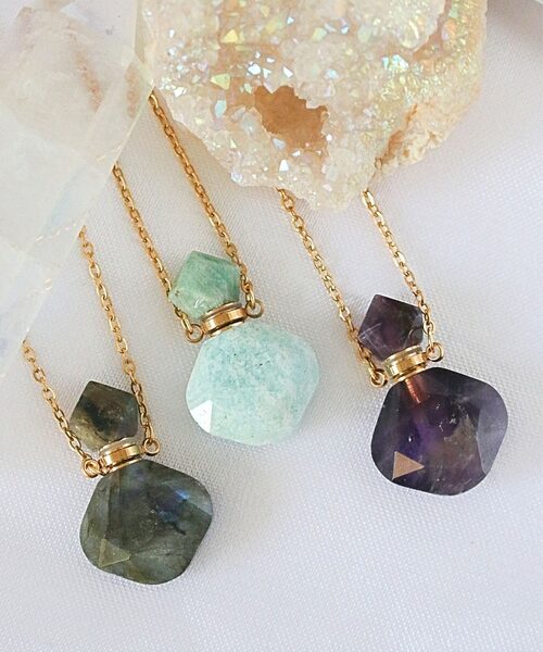 Luxury Mini Crystals Bottles | 24 Karats Natural Crystals Necklaces